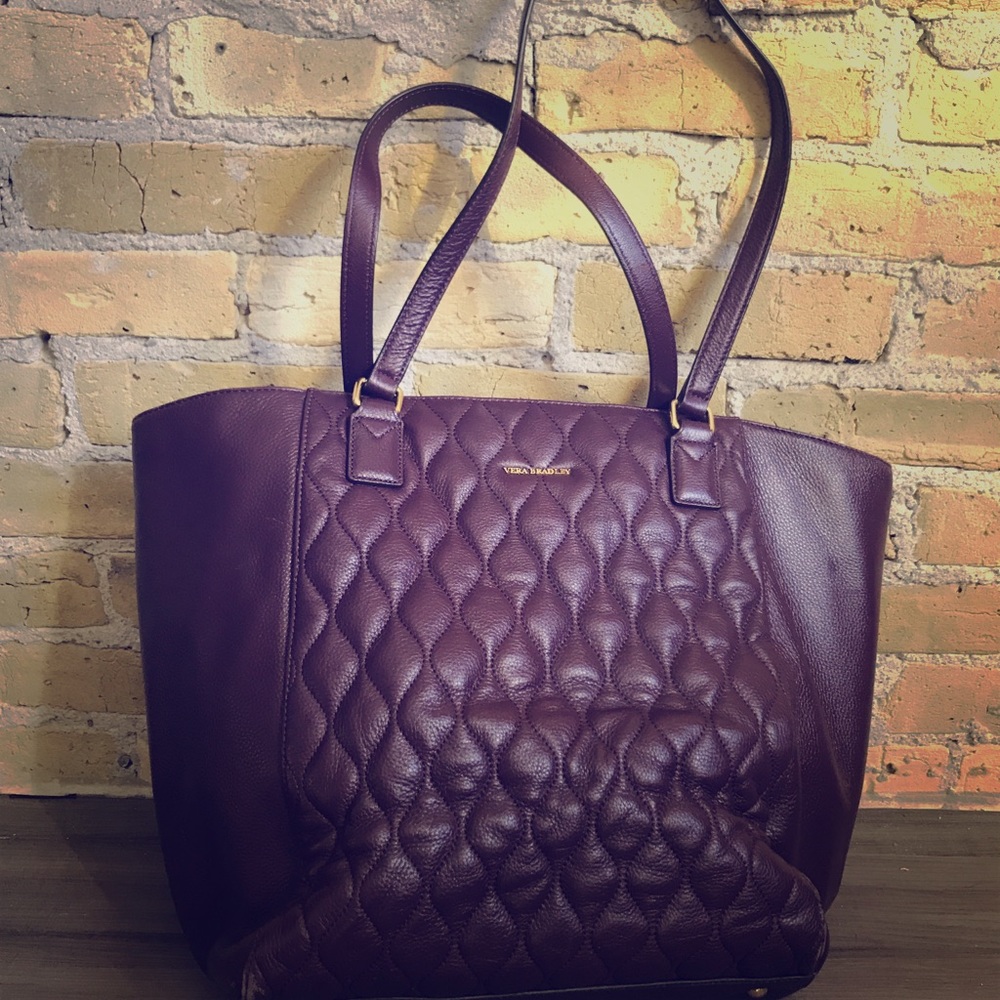 Vera Bradley Quilted Leather Tote